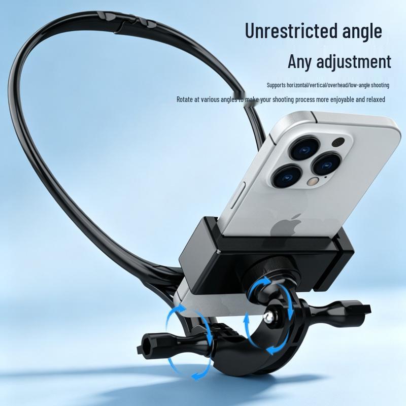 Adjustable Neck & Chest Strap Holder for Mobile Phones - Ideal for Vlogging, Fishing, Cycling, Outdoor Activities & Live Broadcasts
