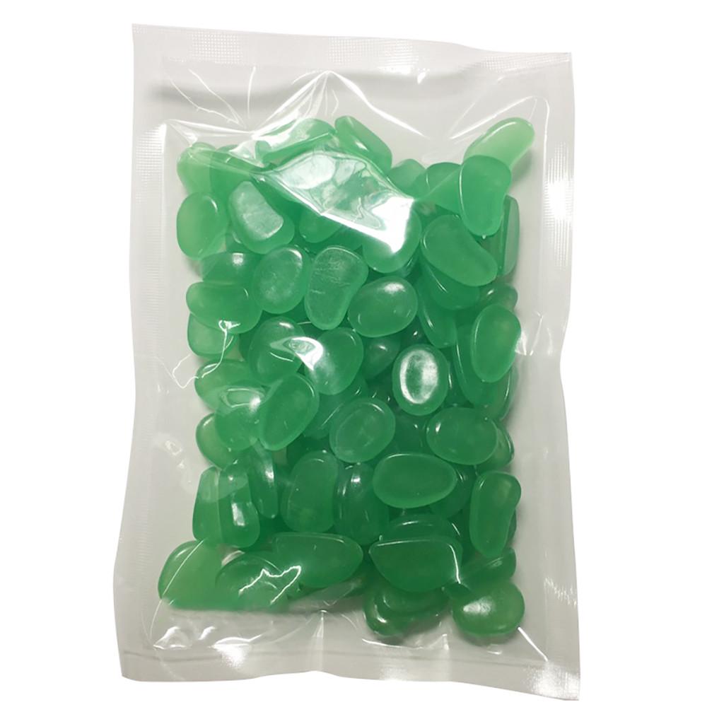 Garden Pebbles Glow Stones Rocks Luminous Pebbles for Walkways Outdoor Decor Aquarium Fish Tank Garden Decorative Stones100pcs