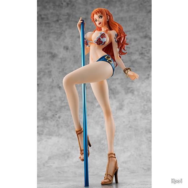 Anime ONE PIECE Pole Dance Nami POP Nami, Singing and Dancing BB Swimsuit, Model Boxed Figure