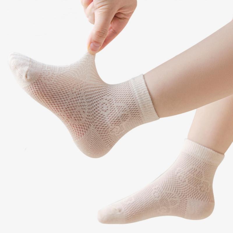5Pairs/set Kids Boys Mesh Socks Cartoon Car Summer Thin Breathable Socks For Boys Casual Children's Student Sock 2-12Years New