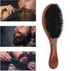 Boar Bristle Hair Brush Short Long Thin Thick Straight Curly Wet Dry Hair Comb with Ergonomic Handle Men Oil Head Mustache Beard Styling Brush