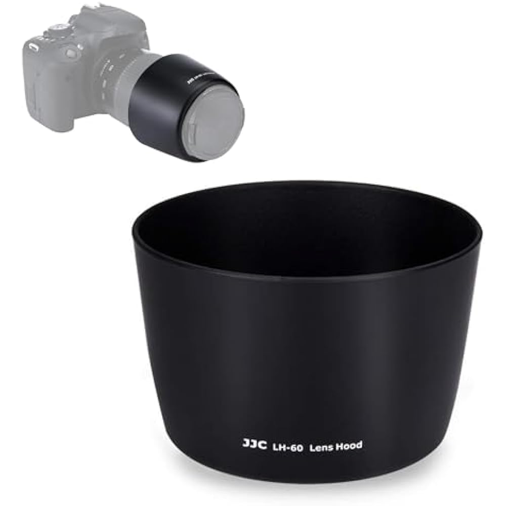 JJC Canon ET-60 Reversible Lens Hood for Canon RF 75-300mm f/4-5.6/EF 75-300mm F/4-300mm F/4-5.6 ...