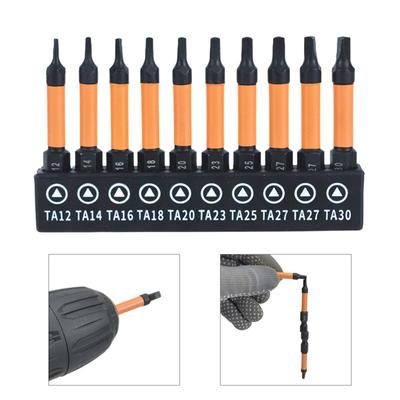 10 Stück Ergonomischer Schraubendreher Dreikantbit Rutschfestes Design für Präzises Arbeiten Geeignet für Vielfältige Anwendungen