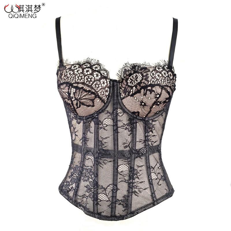 Sexy Lace Corset Top Pure Fit Bustier Camisole Women Slim All