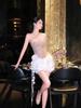 Vietnamese Designer 2026 Spring/Summer Sequin Strapless Sweet Party Dress