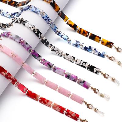 Adults Eyeglasses Holder Vintage Glasses Lanyard Around Neck Sunglasses Chains for Women Tortoise Mask Holder Acrylic Mask Chain