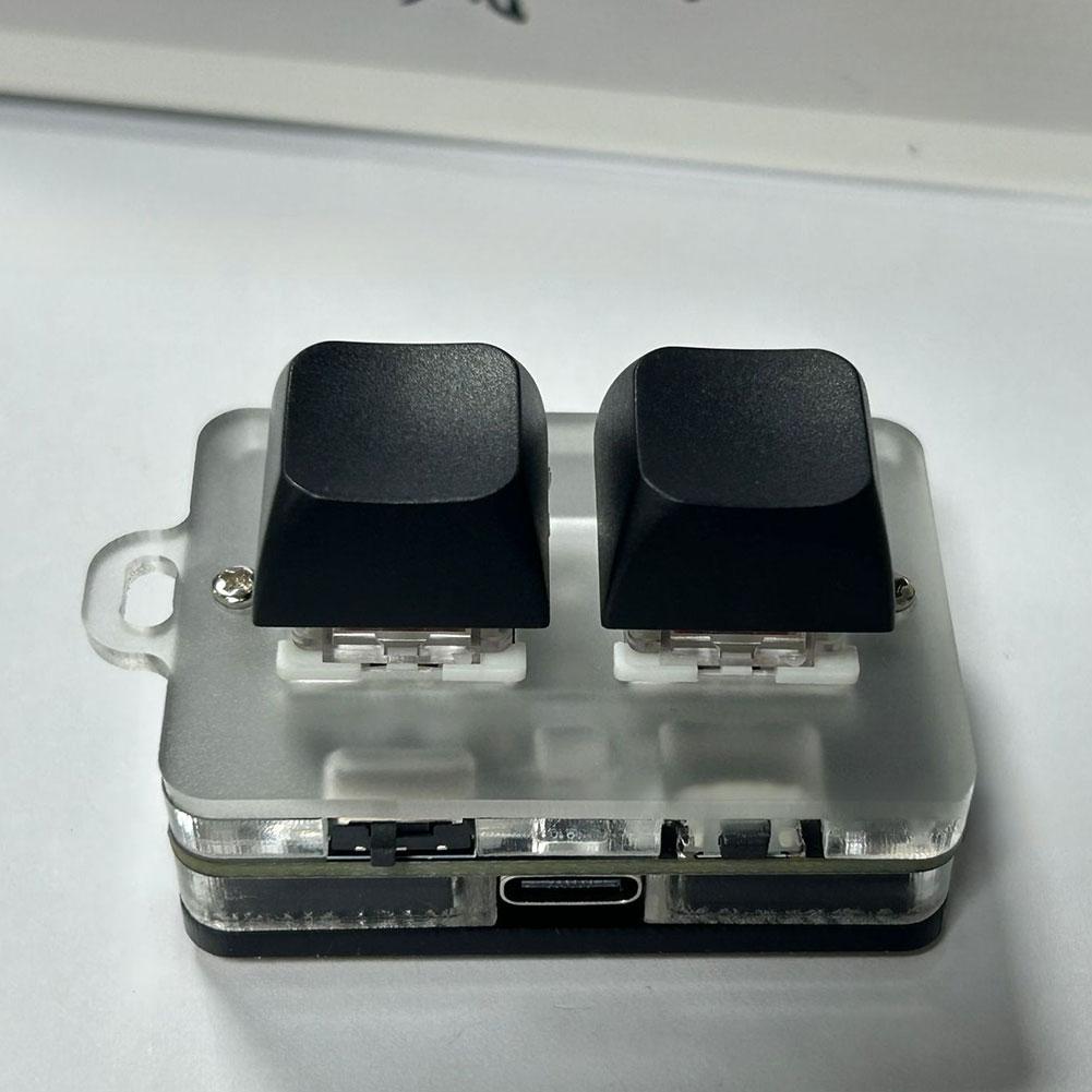 Two-button Customize Mini Keyboard Bluetooth 2.4Ghz Wireless RGB  Macro Programming Mechanical Keyboard Hot-swappable
