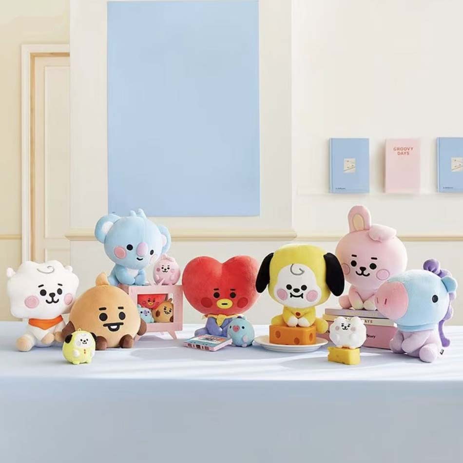 New!! Bted 21Plush Toys Kawaii Mini Keychain Anime Pendant Ornament For Kids 22Cm Bt Peripherals Soft Stuffed Animals Doll Gift