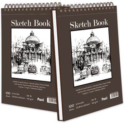 1 Stück 9 Zoll x 12 Zoll Skizzenbuch, Skizzenbuch mit oberer Spiralbindung Kinder-Kunstzeichnung leeres Papier Zeichenbuch