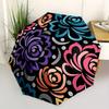 1pc Floral Pattern Automatic Opening/Closing Folding Umbrella with 18 Ribs, Plastic Handle, Windproof Portable Sunshade Umbrella y250726058