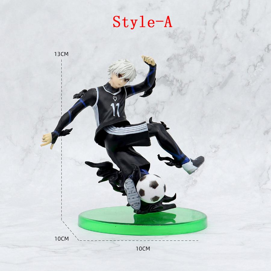 Anime BLUE LOCK Funny Football Sport Lover Soccer Fans Kick The Ball Action Figures Style Statues Home Ornament Desk Doll Toys