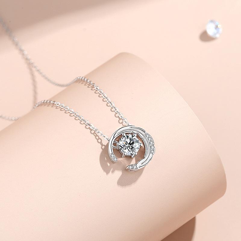 Tancise S925 Sterling Silver Luxury Personality Pendant Necklace Women's Classic Tide Necklace