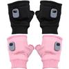 Electric Heating Gloves 360 Degree Heating Electric Heated Gloves Fingerless Touchscreen for Outdoor Hiking Cycling