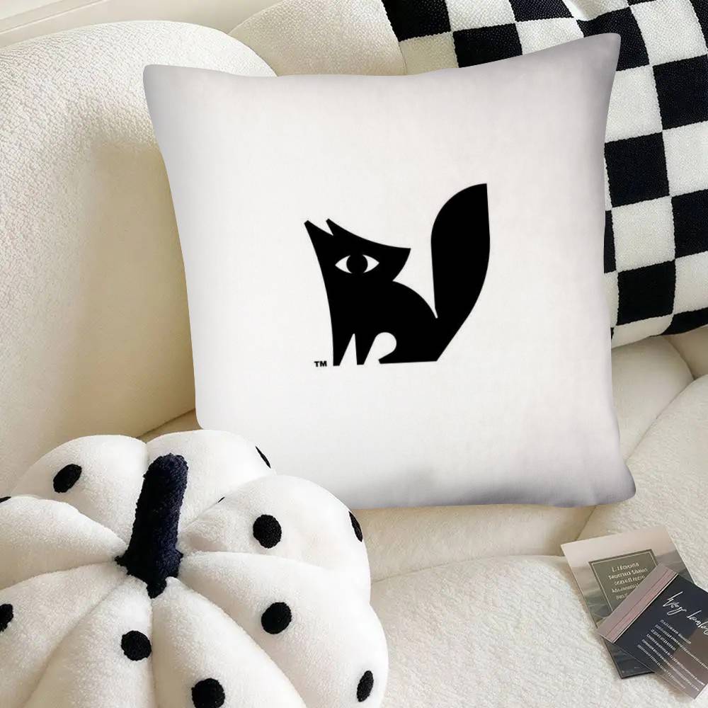 

Creative Punk Round Animal Letter Pillow Case Fashion Square Pillowcase Bedroom Sofa Room Ins Decoration Leisure 40x40cm16x16in