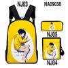 Classic WONDER EGG PRIORITY 3D Print 3pcs/Set Pupil School Bags Laptop Daypack Backpack Inclined Shoulder Bag Pencil Case