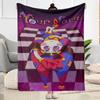 Colorful Pomni Friend Personalized Text Blanket Throw Customizable Blanket Ultra-Soft Great for Bedding Picnics Chair Nap Ideal for All Seasons