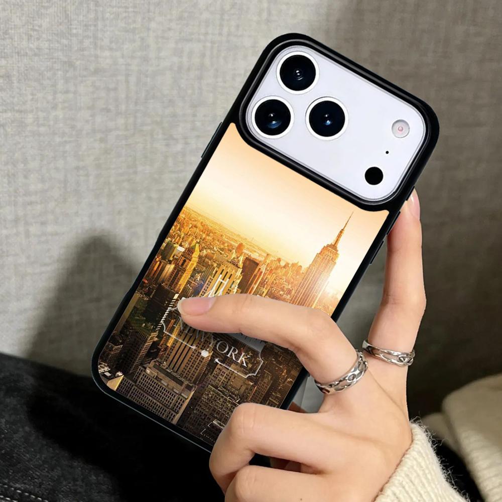 Capa Case for iPhone 17 Air 16 Pro Max 15 Plus 11 13 Mini 14 12 Back Phone Cover New York City