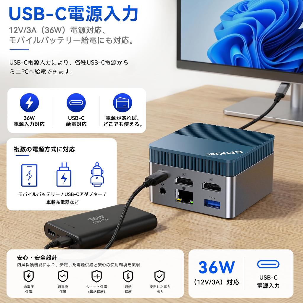 GMKtec NucBox G5S Mini PC 8GB LPDDR4 128GB Windows 11 4K Dual Display WiFi Bluetooth Up to 8TB Small Desktop PC for Home and Home Use [Intel N5095, +