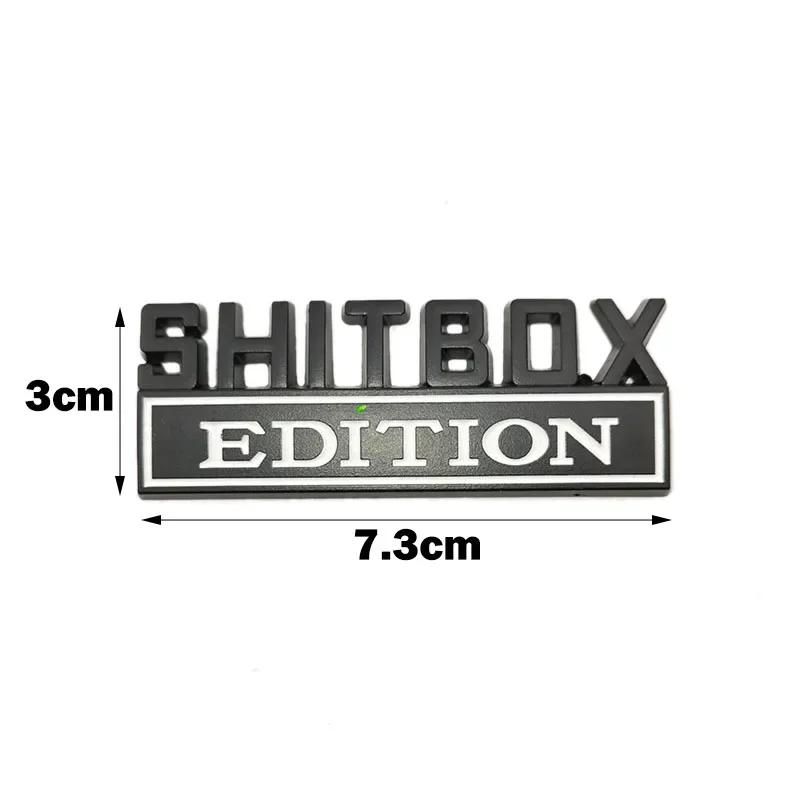 1Pcs 3D Chrome Black Red Metal Emblem SHITBOX EDITION Badge Car Tail Side Sticker Accessories for Jeep Dodge Chrysler ALX1