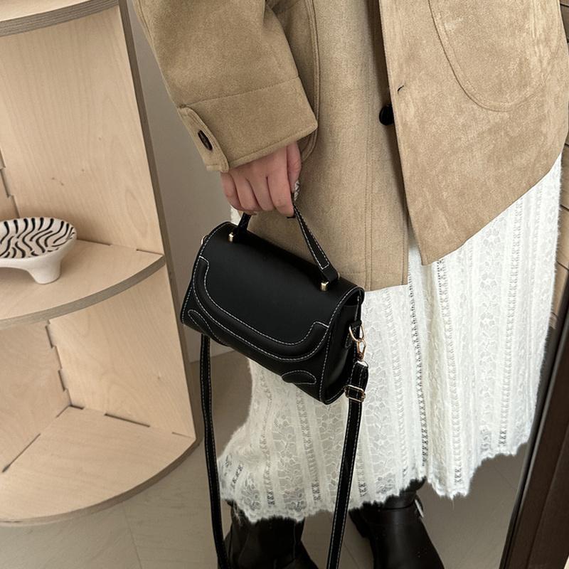 Yogodlns Crossbody Bag PU Leather Solid Color Shoulder Bag for Women Handbag Trendy Satchel Purse for Work Travel