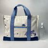 Used HERMESTote Bag White/blue Cotton Women
