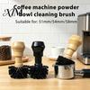 Kitchen Tool for Coffee Lovers Machine Portafilter Basket Cleaning Brush, Soft Bristle with Espresso Brush Wood Handle Corner Barista Essential