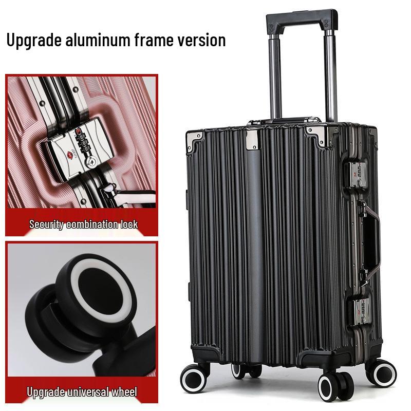 20" Carry-On Trolley with Silent Wheels, Combo Lock - Men's, Women's, Student - Large 28" Capacity