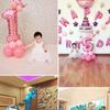 Star Print Birthday Party Number Balloon Blue Pink Number Zoo Theme Decoration  Graduation