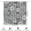 Modern Floral Shower Curtain Set Black White Abstract Design For Bathroom Decor Bath Tub Coverings Decoration Accessories Home I