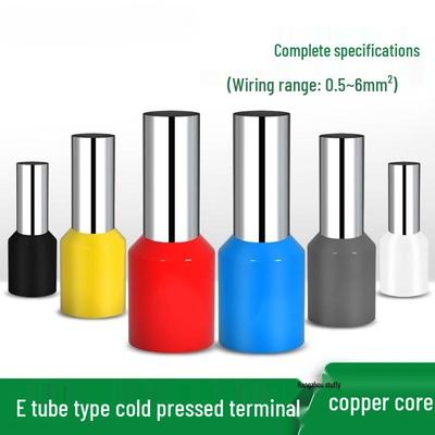 Cold-Pressed Wire Terminal Set with Tube & Pin-Type Copper Connector Crimping Pliers