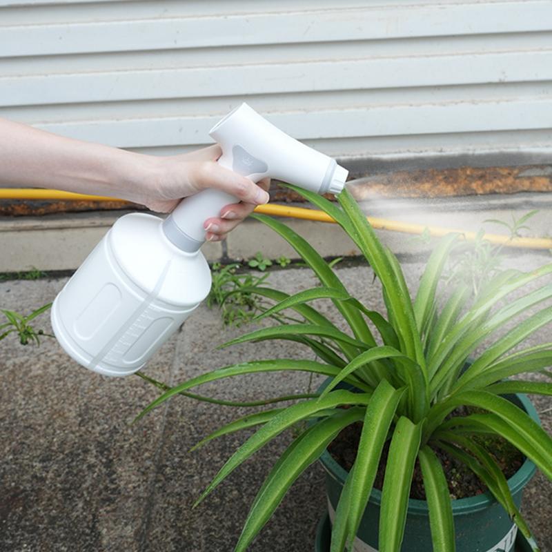 Electric Spray Bottle Rechargeable Mist Spray Bottle 1L Clear Scaled Water Tank Ultra-Fine Atomization Silent Irrigation Tool белый