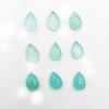 Natural Aqua Chalcedony Pear Cabochon Loose Gemstone Lot 24 Pcs 8*11-8*12 MM 71 CT For Jewelry Making