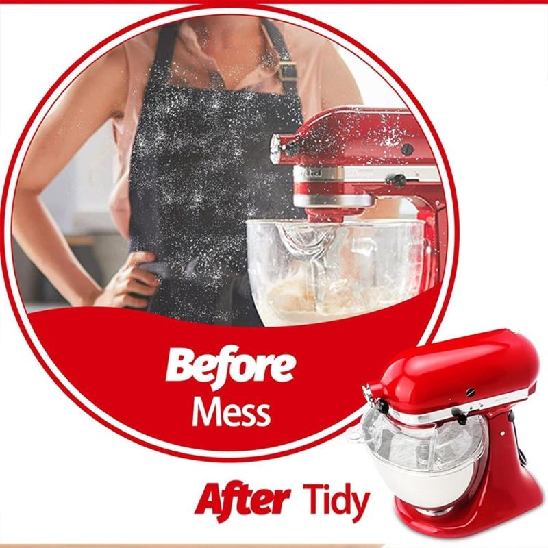 Splash Guard For Stand Mixer Transparent PC Cover for Reduces Food Spillage Kitchen Mixing Machine Accessories