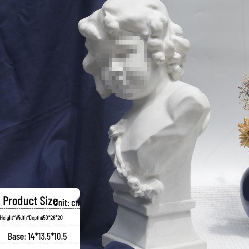 Plaster Cast Geometric Sculpture Set for Art and Photography