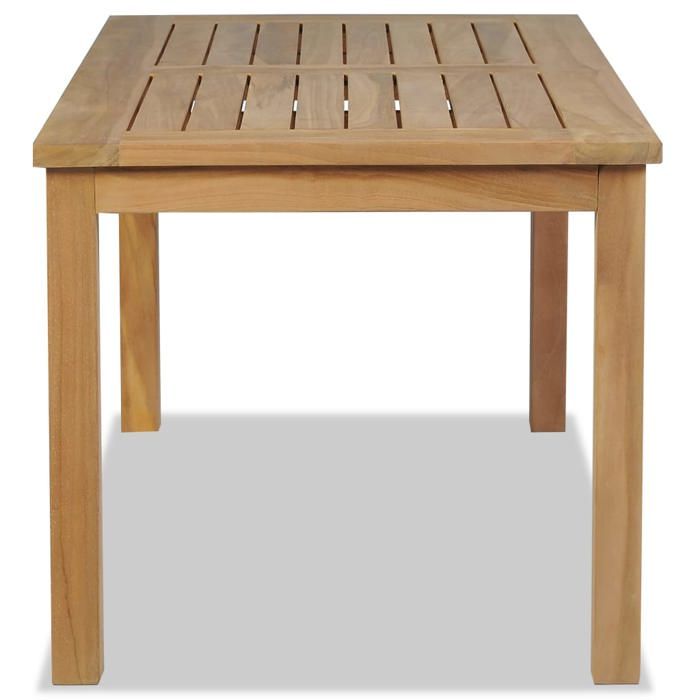 Table basse en teck - VIDAXL - Rectangulaire - Jardin - Marron - Campagne