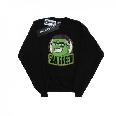 Herren Avengers Endgame Hulk Say Green Sweatshirt