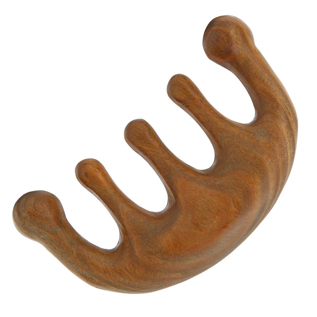 Wood Massage Comb Sandalwood Scraping Scalp Massage Comb for Head Neck Shoulder Hand and Arm