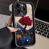 Oil Painting Mountains and Rivers Flowers iPhone17Promax Mobile Phone Case Ladder for Apple 16promax All-inclusive Tianyan