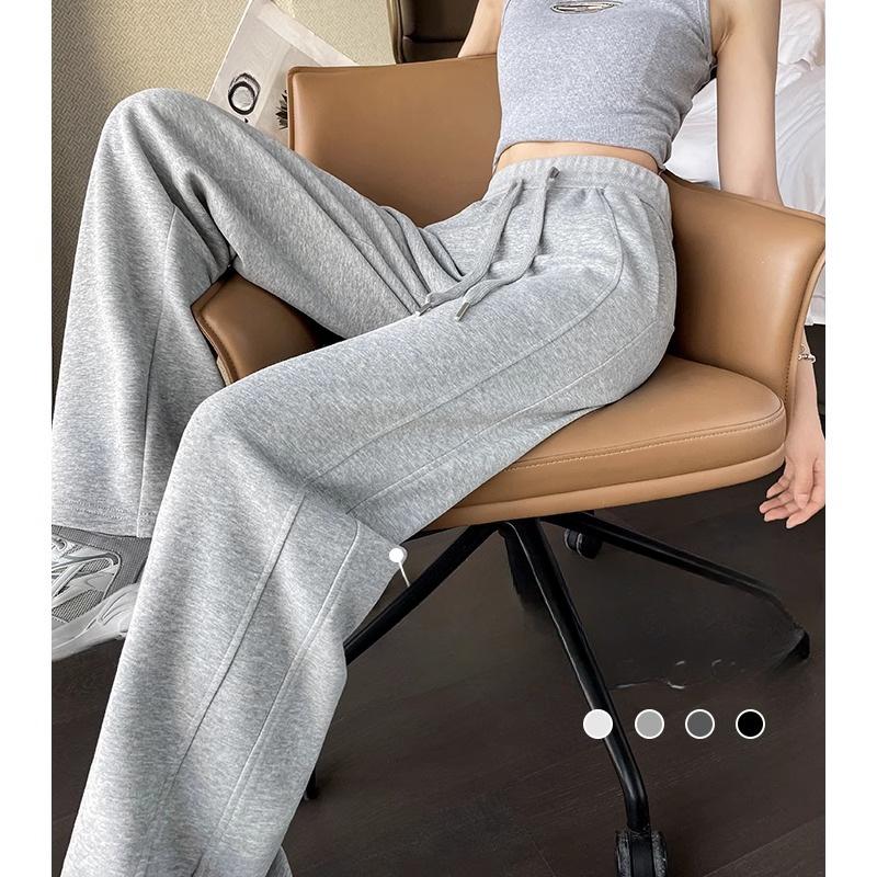 Banana Sweatpants Female Spring and Autumn High-waisted Loose Thin Wide-legged Narrow Version of The Casual Sweatpants Trousers