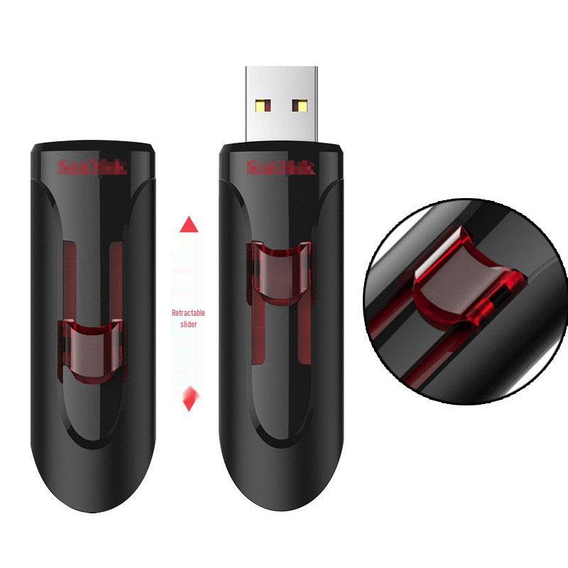 Push-Pull 32GB USB 3.0 Flash Drive, High-Speed 64GB/128GB Storage for Car or Business Use