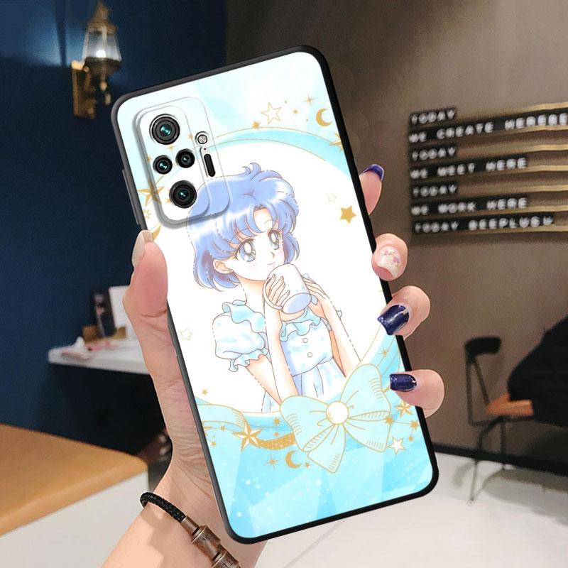 

Черный мягкий чехол для телефона Xiaomi Redmi Note 11T 10 Lite 10S 9 11 Pro 11S 7 8T 8 9S 5G Роскошный матовый чехол S-Sailors для девочек Moons Redmi Note 11SE