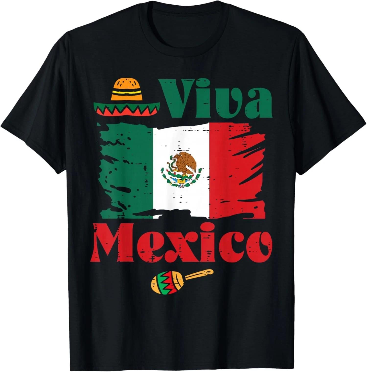Viva Mexico Flag Mexican Independence Day Unisex T-T-Shirt S