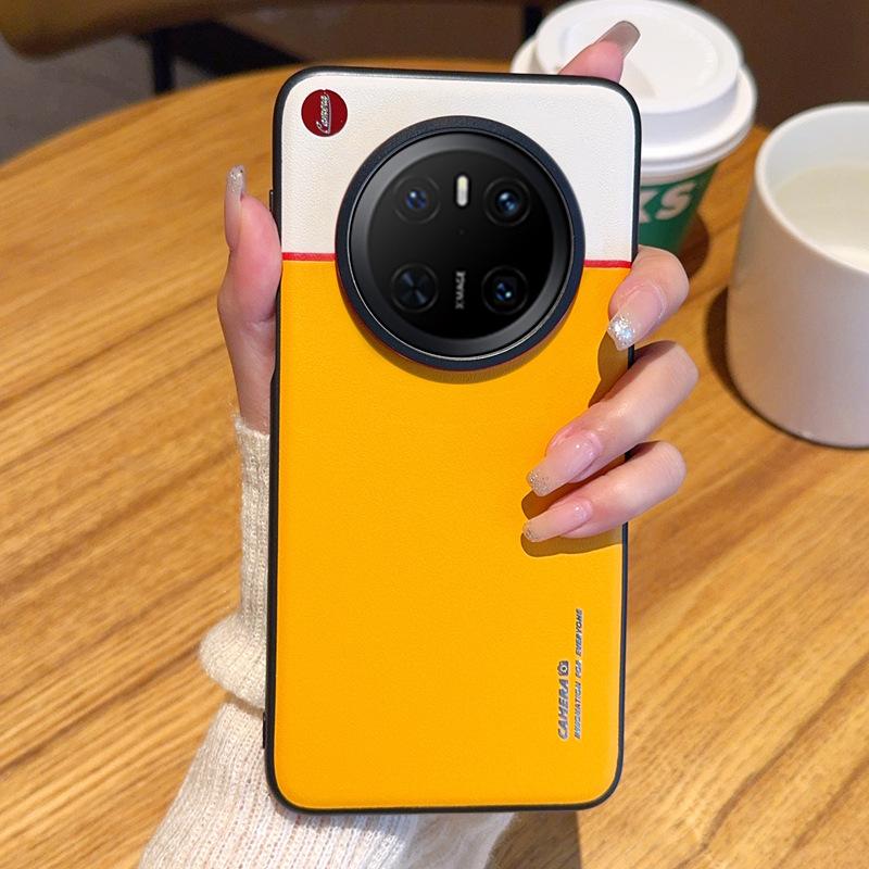 Applicable To Huawei Mate70air Mobile Phone Case Color Matching Mate80/70 Protective Case Mate80Promax Leather 5g