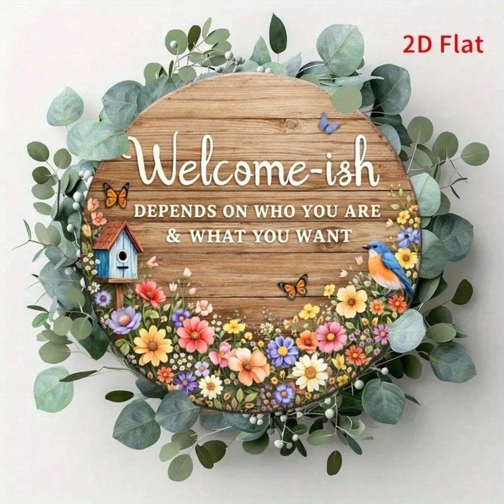 Welcome Metal Wall Art Retro Sign Funny Door Decor