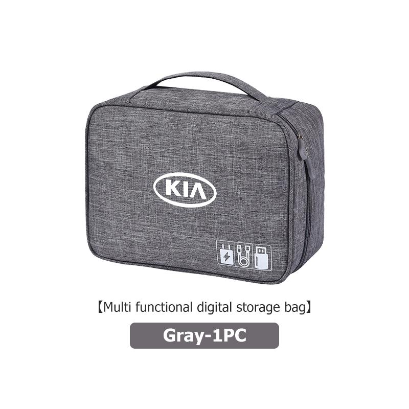 BCBCPD1 For KIA Large Capacity USB Data Line Charger Plug Storage Bag Waterproof Digital Organizer K5 K2 Rio Optima Sportage Venga