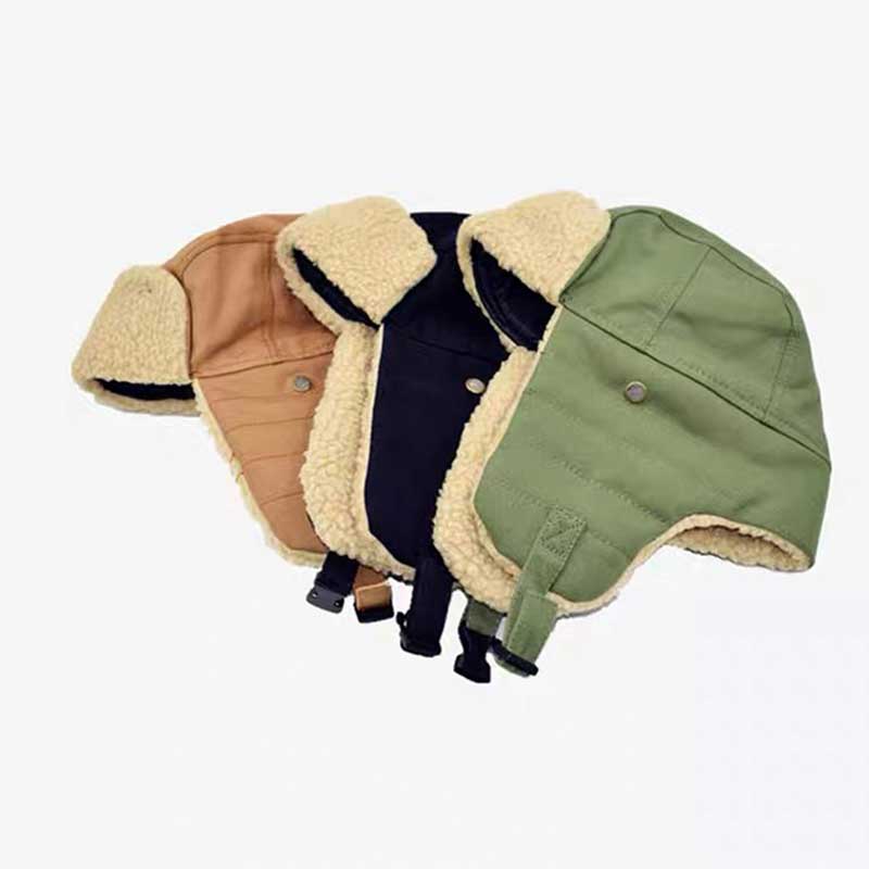 2020Warm Bomber Hats Earflap Russian Hat Men Women Ear Flap Winter Hat Windproof Cycling Skiing Winter Snow Hats
