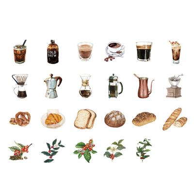 46Pcs Scrapbook Stickers DIY Waterproof Self Adhesive Decorative Stickers for Journals Photo Album