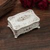 Stylish Zinc Alloy Jewelry Case Featuring Dateless Flower Motifs And Practical Inner Dividers Decorative Trinkets Box