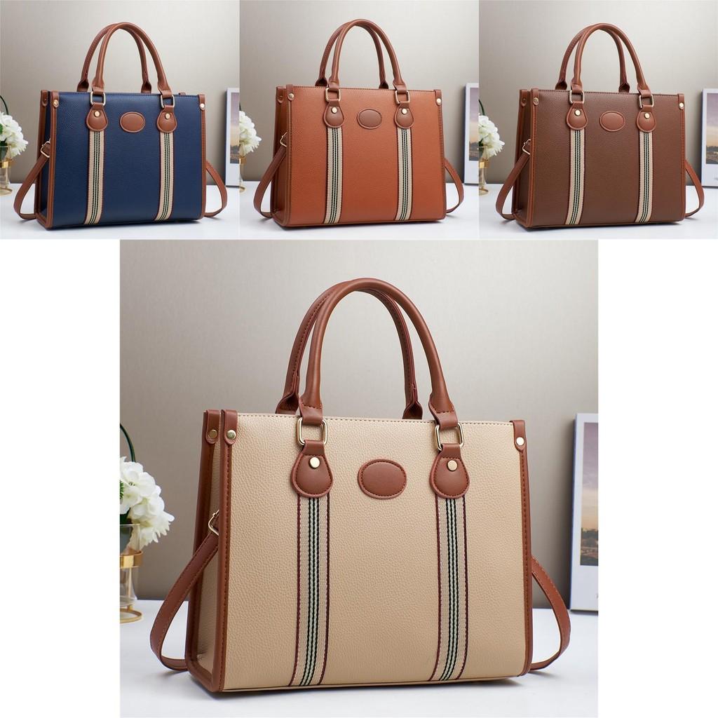 Contemporary Large Pu Tote Bag With Stylish Color Combinations For Everyday Fashion