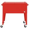Rolling Cart for Coolers - Red - 80L - Thermal Insulation - 4 Wheels - Practical
